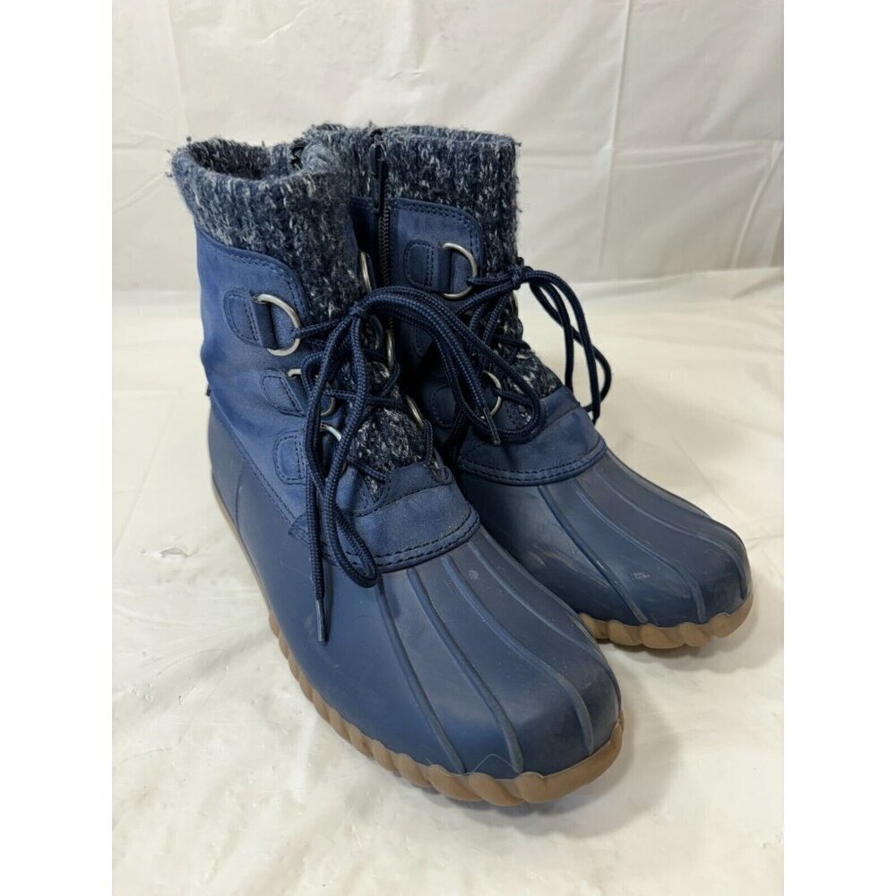 Baretraps Fabulous Navy Blue Womens DuckBoots Size 6 rain snow